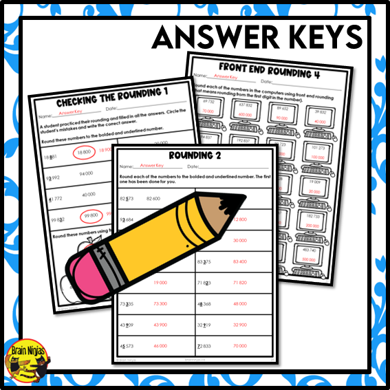Rounding to 1 000 000 Math Worksheets | Paper | Grade 4 Grade 5
