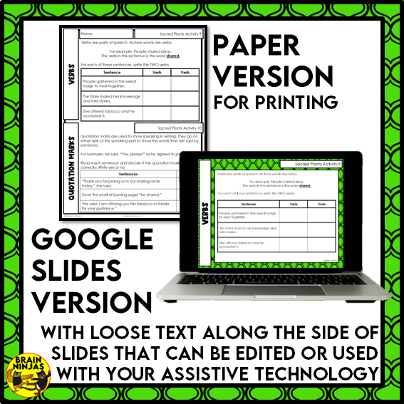 Sacred Plants Reading Comprehension Activities | Paper and Digital