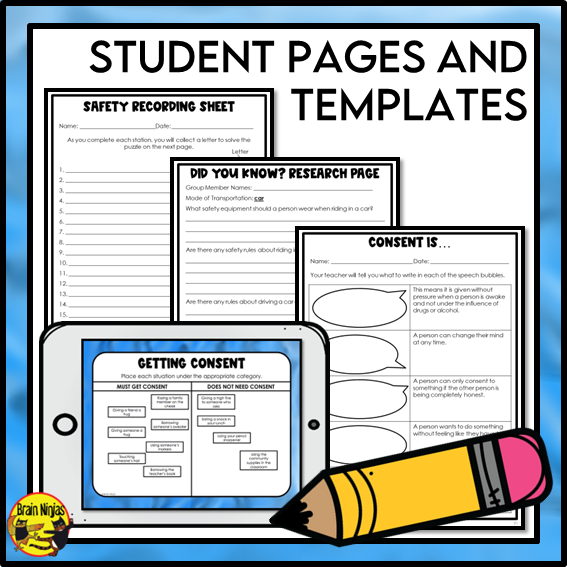 Safety and Responsibility | Health and Wellness Unit | Paper and Digital | Grade 4 to 6