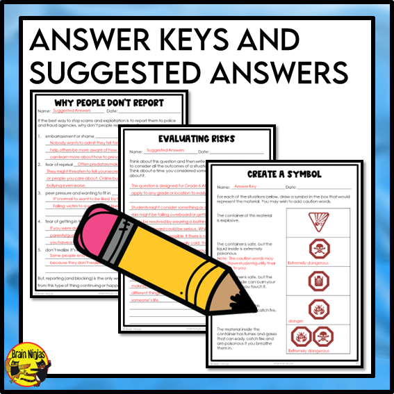Safety and Responsibility | Health and Wellness Unit | Paper and Digital | Grade 4 to 6