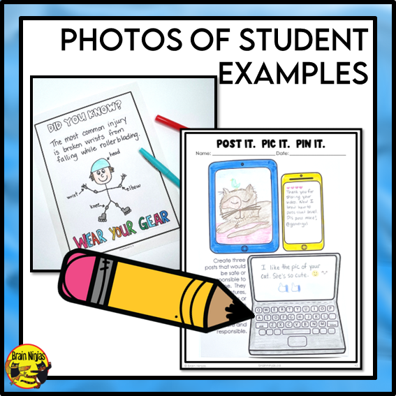 Safety and Responsibility | Health and Wellness Unit | Paper and Digital | Grade 4 to 6