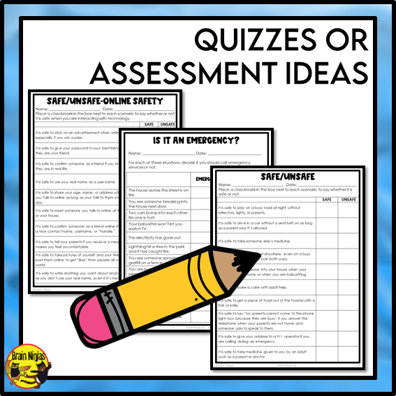 Safety and Responsibility | Health and Wellness Unit | Paper and Digital | Grade 4 to 6