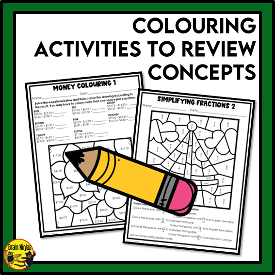 Saskatchewan Aligned Decimals and Fractions Math Worksheets Bundle | Paper | Grade 5