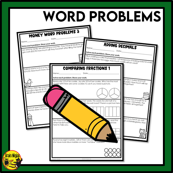 Saskatchewan Aligned Decimals and Fractions Math Worksheets Bundle | Paper | Grade 5