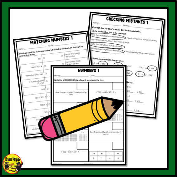 Saskatchewan Aligned Number Math Worksheets Bundle | Paper | Grade 4