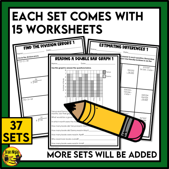 Saskatchewan Aligned Math Worksheets Full Year Bundle | Paper | Grade 5