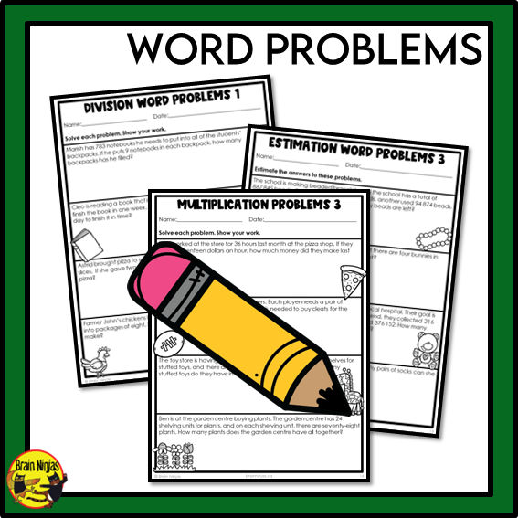 Saskatchewan Aligned Number Operations Math Worksheets Bundle | Paper | Grade 5