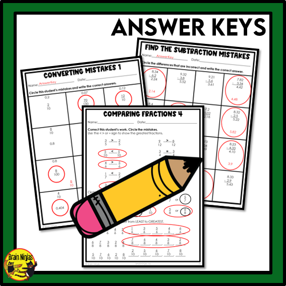 Saskatchewan Aligned Decimals and Fractions Math Worksheets Bundle | Paper | Grade 4