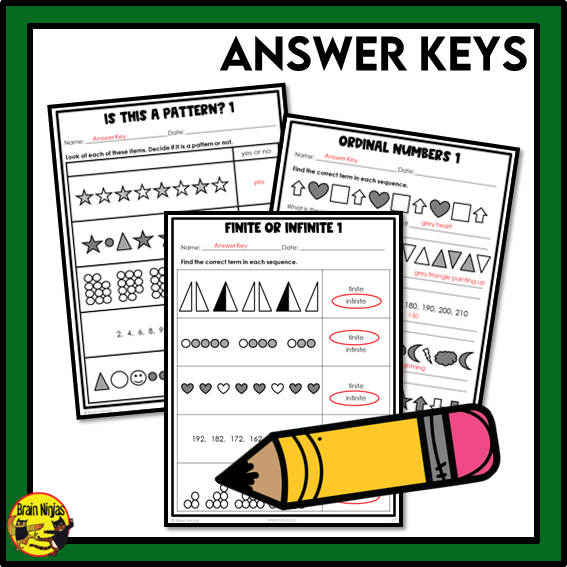 Saskatchewan Aligned Patterns and Algebra Math Worksheets Bundle | Paper | Grade 3