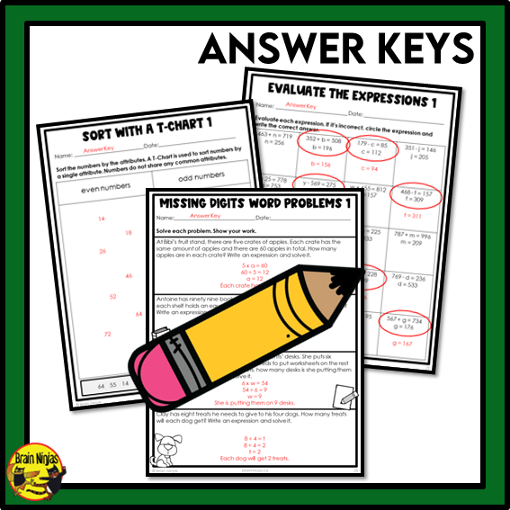 Saskatchewan Aligned Patterns and Algebra Math Worksheets Bundle | Paper | Grade 4