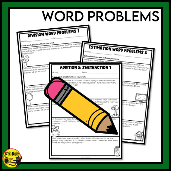 Saskatchewan Aligned Number Operations Math Worksheets Bundle | Paper | Grade 4