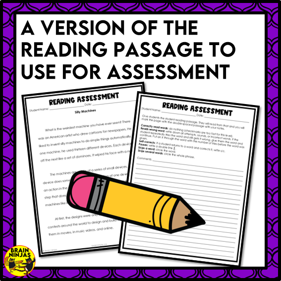 Silly Machines Reading Comprehension Activities | Paper and Digital