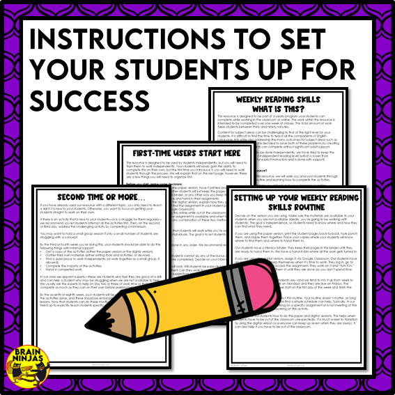 Silly Machines Reading Comprehension Activities | Paper and Digital