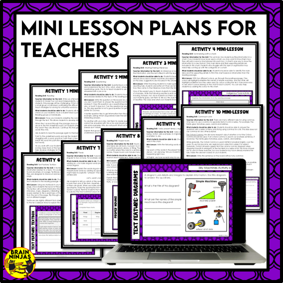 Simple Machines Science Reading Comprehension Activities | Paper and Digital