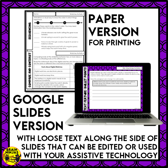 Simple Machines Science Reading Comprehension Activities | Paper and Digital