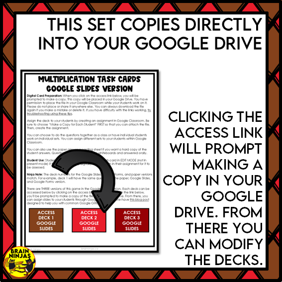 Simple Multiplication with Factors up to 5 Math Task Cards | Paper and Digital