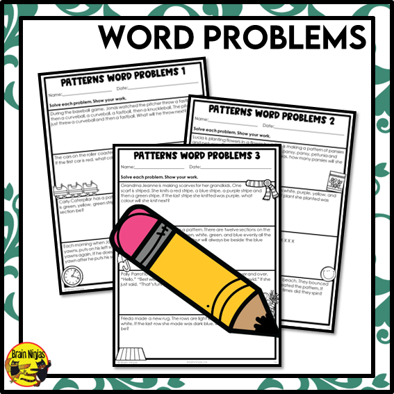 Patterns Math Worksheets | Paper | Grade 3