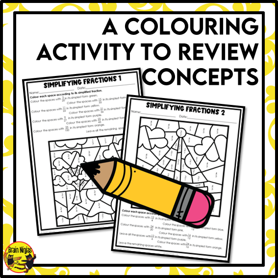 Simplifying Fractions Math Worksheets | Paper