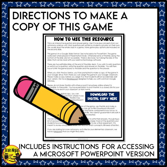 Astronomy Interactive Review Game Space | Digital