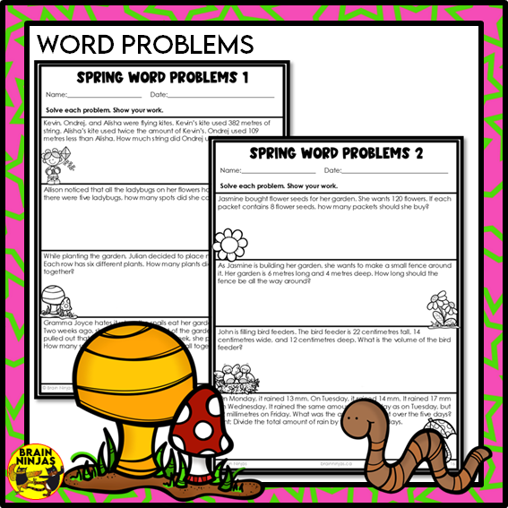 Spring Math Worksheets for Numbers up to 1 000 000 | Paper