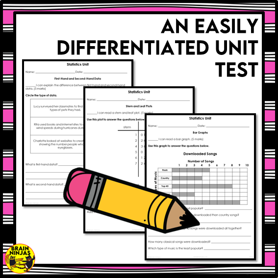 Statistics and Probability Interactive Math Unit | Paper | Grade 4 Grade 5