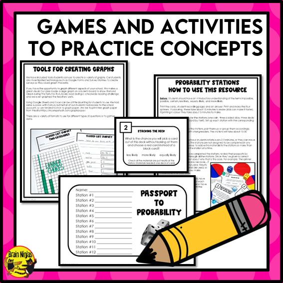 Statistics and Probability Interactive Math Unit | Paper | Grade 5
