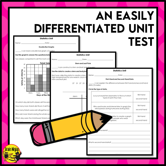 Statistics and Probability Interactive Math Unit | Paper | Grade 5