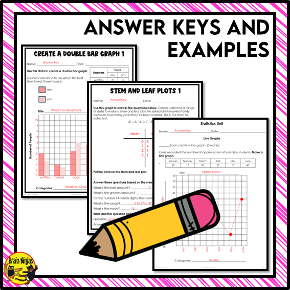 Statistics and Probability Interactive Math Unit | Paper | Grade 5 Grade 6
