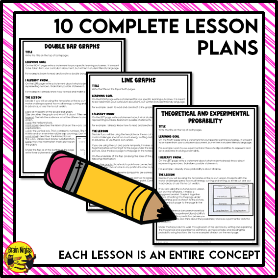 Statistics and Probability Interactive Math Unit | Paper | Grade 5 Grade 6