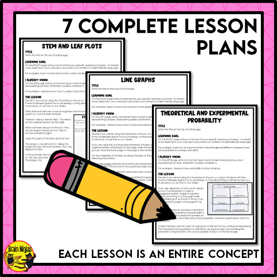 Statistics and Probability Interactive Math Unit | Paper | Grade 6