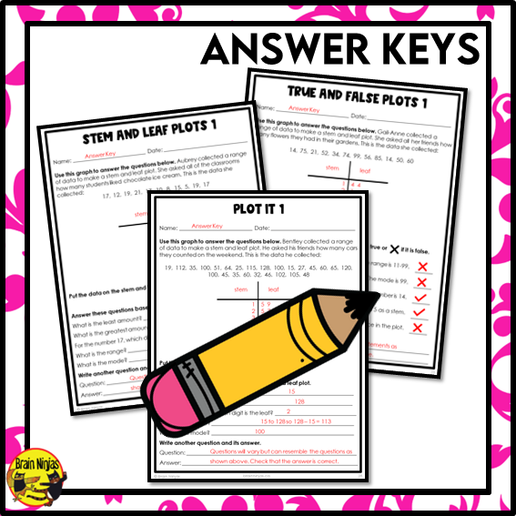 Stem and Leaf Plots Data Representation Math Worksheets | Paper | Grade 5