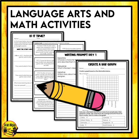 Emergency Sub Plans | Video Games | Paper | Grade 3 Grade 4