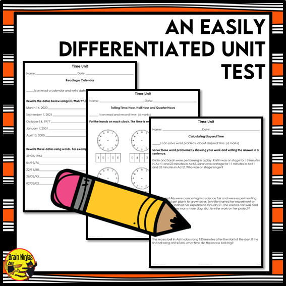 Reading Clocks and Elapsed Time Interactive Math Unit | Paper | Grade 4 Grade 5