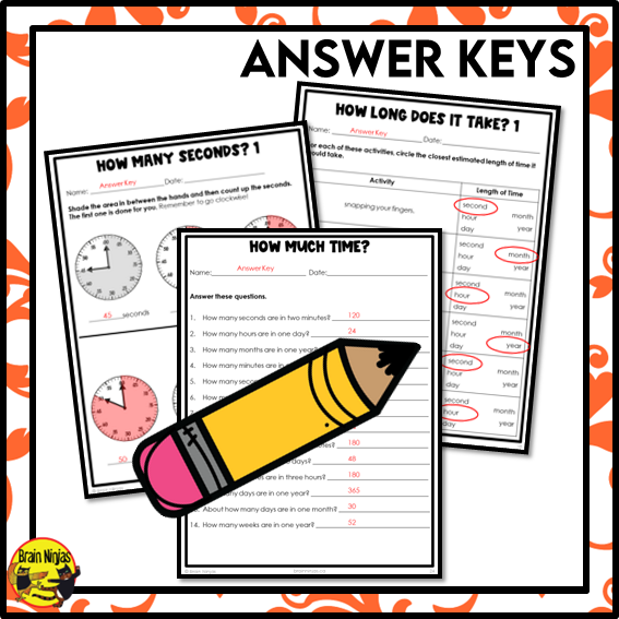 Time Concepts and Time Referents Math Worksheets | Paper | Grade 3