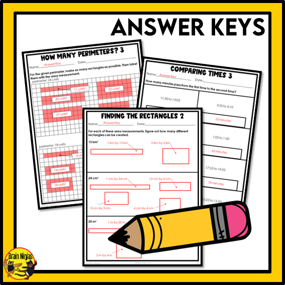 British Columbia Aligned Time and Measurement Math Worksheets Bundle | Paper | Grade 5