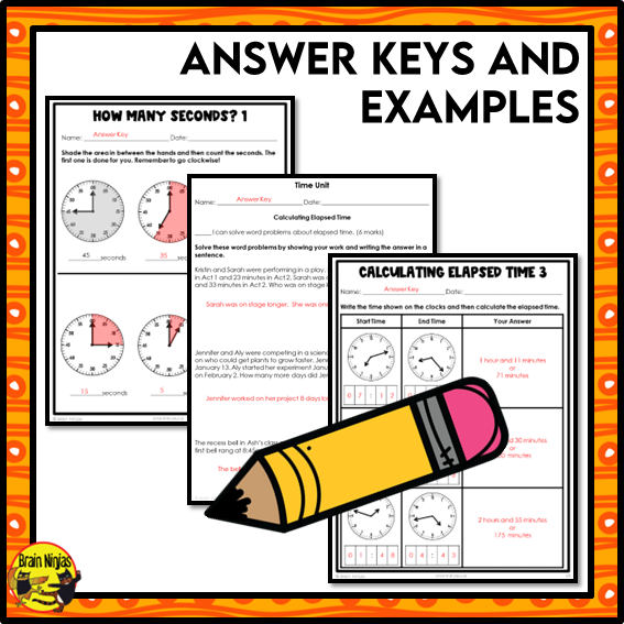 Calculating Elapsed Time Interactive Math Unit | Paper | Grade 5