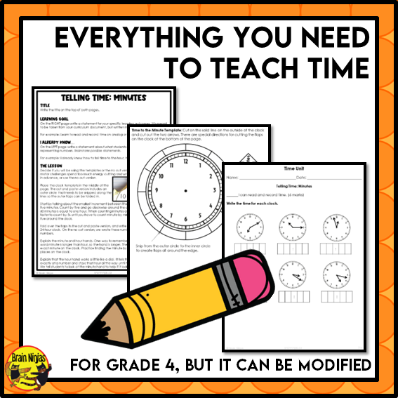 Reading Clocks and Elapsed Time Interactive Math Unit | Paper | Grade 4