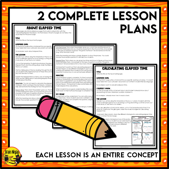 Calculating Elapsed Time Interactive Math Unit | Paper | Grade 5