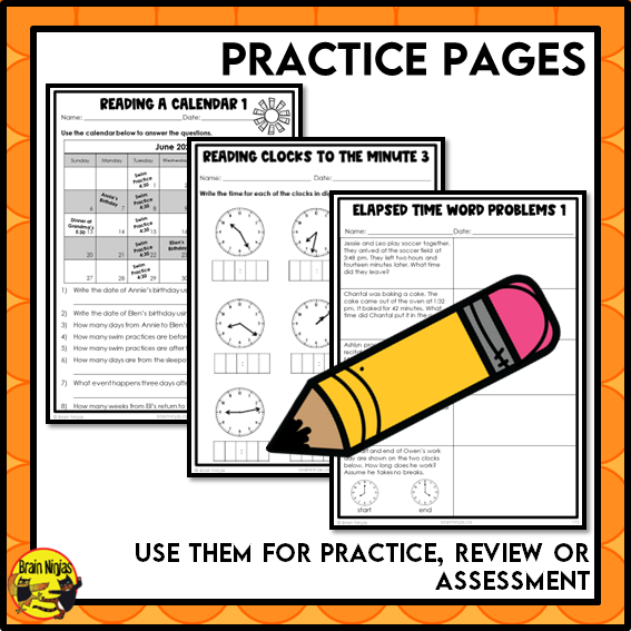 Reading Clocks and Elapsed Time Interactive Math Unit | Paper | Grade 4