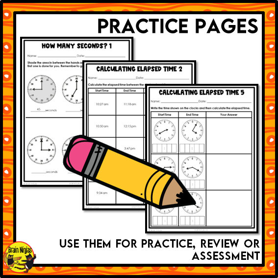 Calculating Elapsed Time Interactive Math Unit | Paper | Grade 5