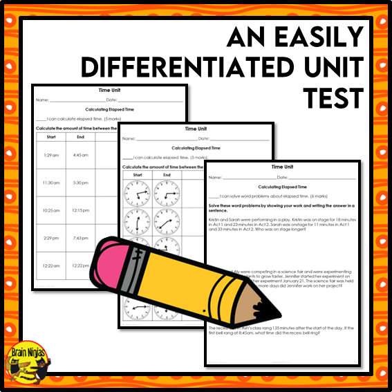 Calculating Elapsed Time Interactive Math Unit | Paper | Grade 5