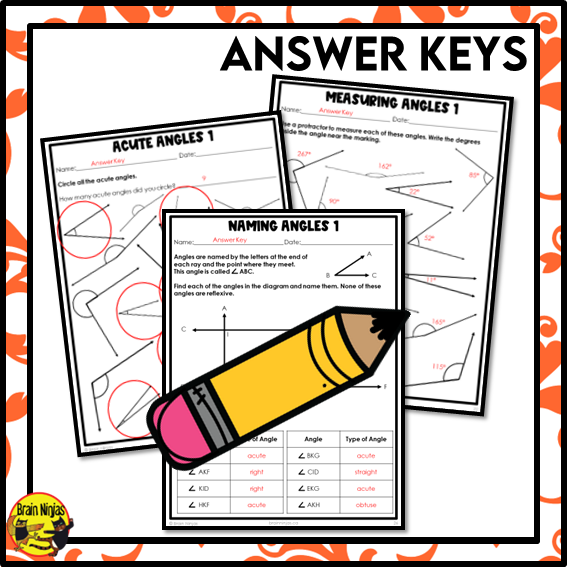 Angles | Classifying and Measuring All Types of Angles Math Worksheets | Paper
