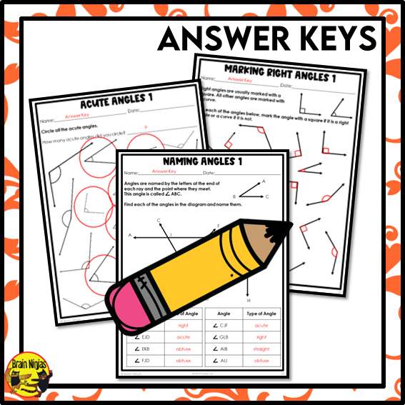 Classifying and Measuring Angles Math Worksheets | Paper