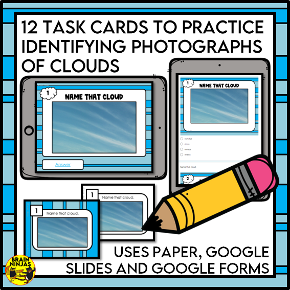 Types of Clouds and Cloud Cover Weather Lessons | Paper and Digital