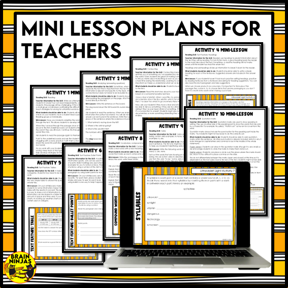 Ultraviolet Light Reading Comprehension Activities | Paper and Digital