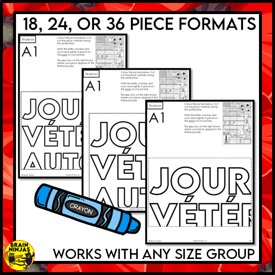 French Indigenous Veterans Day Collaborative Poster | Paper