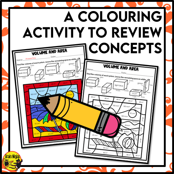 Volume Area and Perimeter of Rectangular Prisms Math Worksheets | Paper | Metric Units
