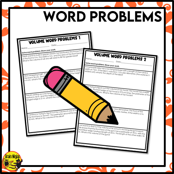 Volume Area and Perimeter of Rectangular Prisms Math Worksheets | Paper | Metric Units