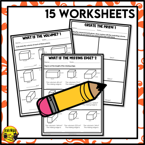 Volume of Rectangular Prisms Math Worksheets | Paper | Metric Units