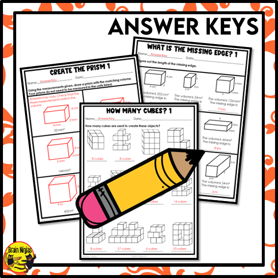 Volume of Rectangular Prisms Math Worksheets | Paper | Metric Units